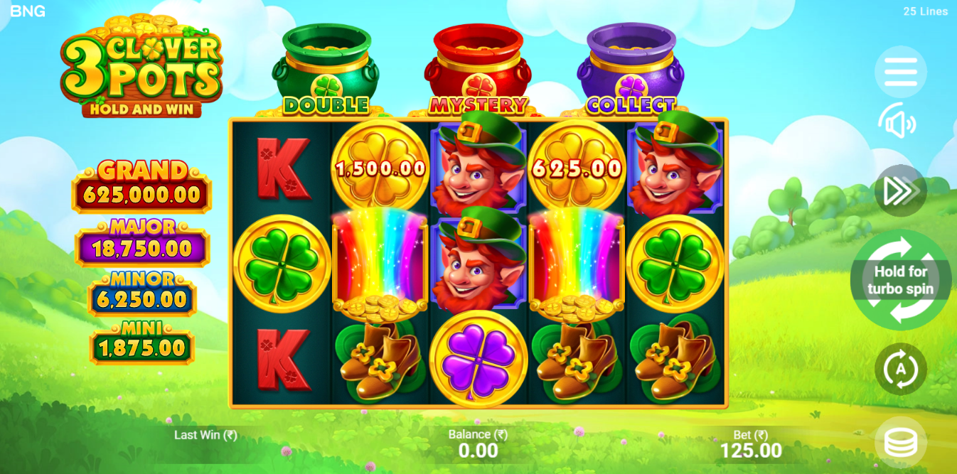 《3 Clover Pots》BNG slot machine game detailed introduction
