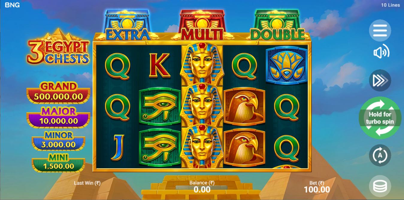 《3 Egypt Chests》BNG slot machine game detailed introduction