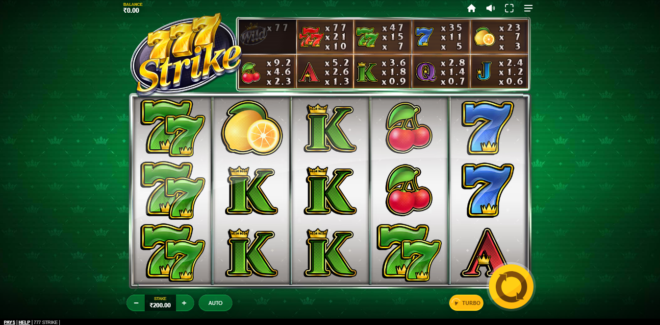 《777 Strike》RT slot machine game detailed introduction