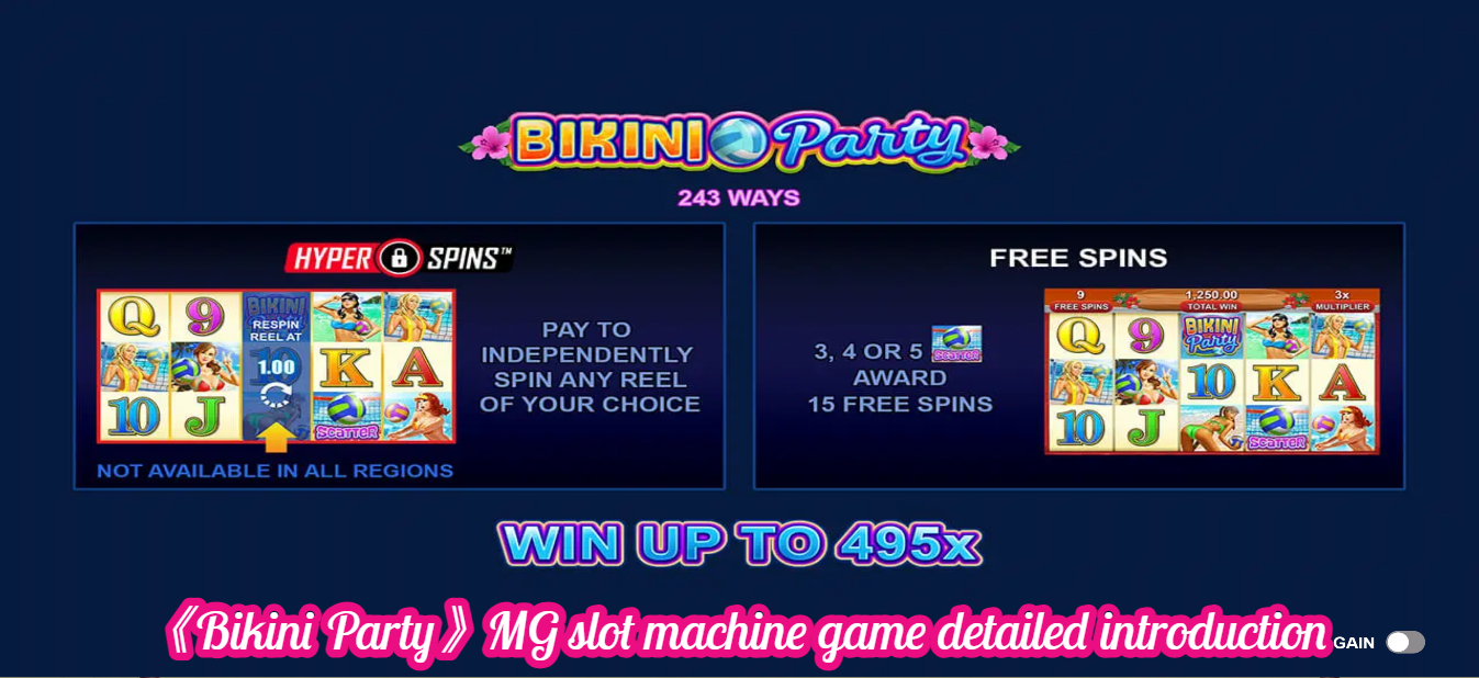 《Bikini Party》MG slot machine game detailed introduction