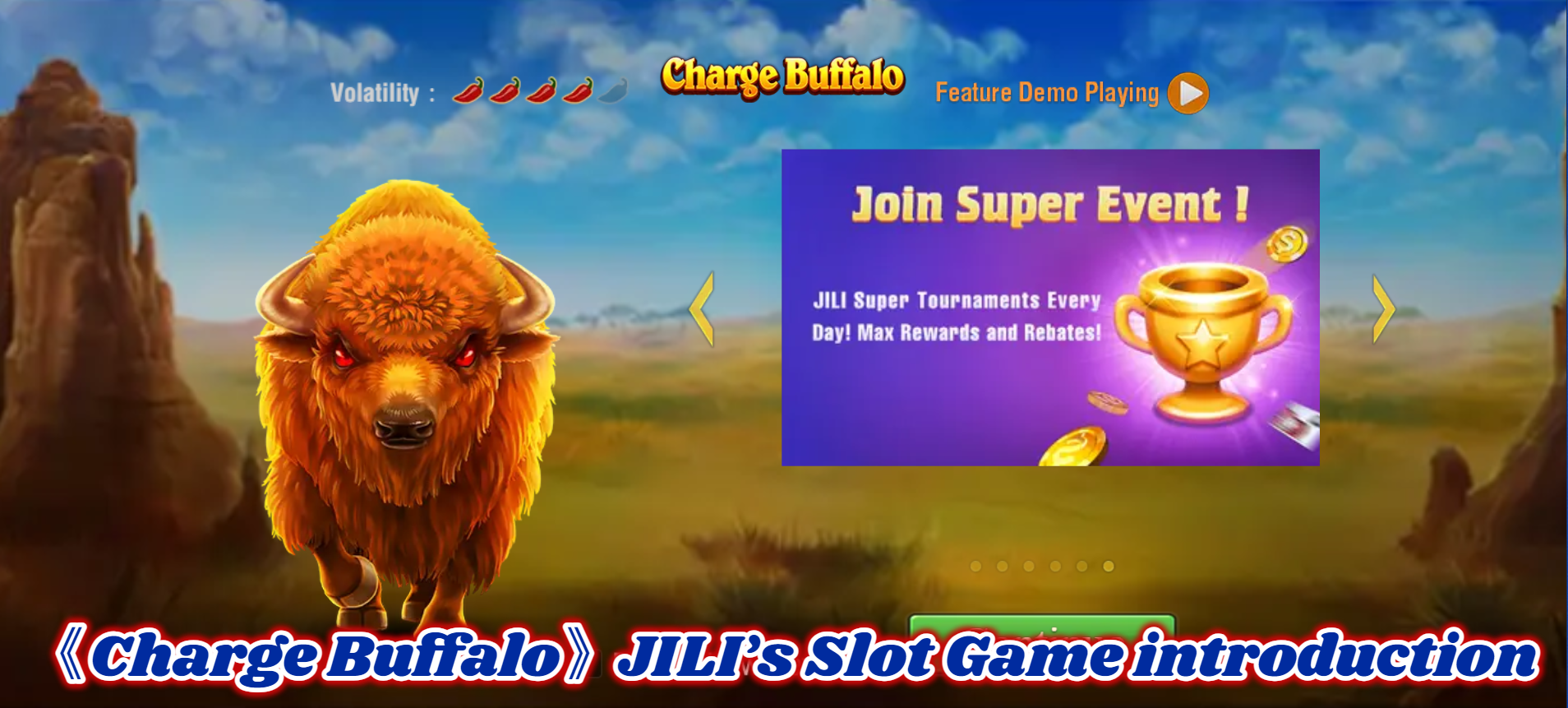 《Charge Buffalo》JILI’s Slot Game introduction