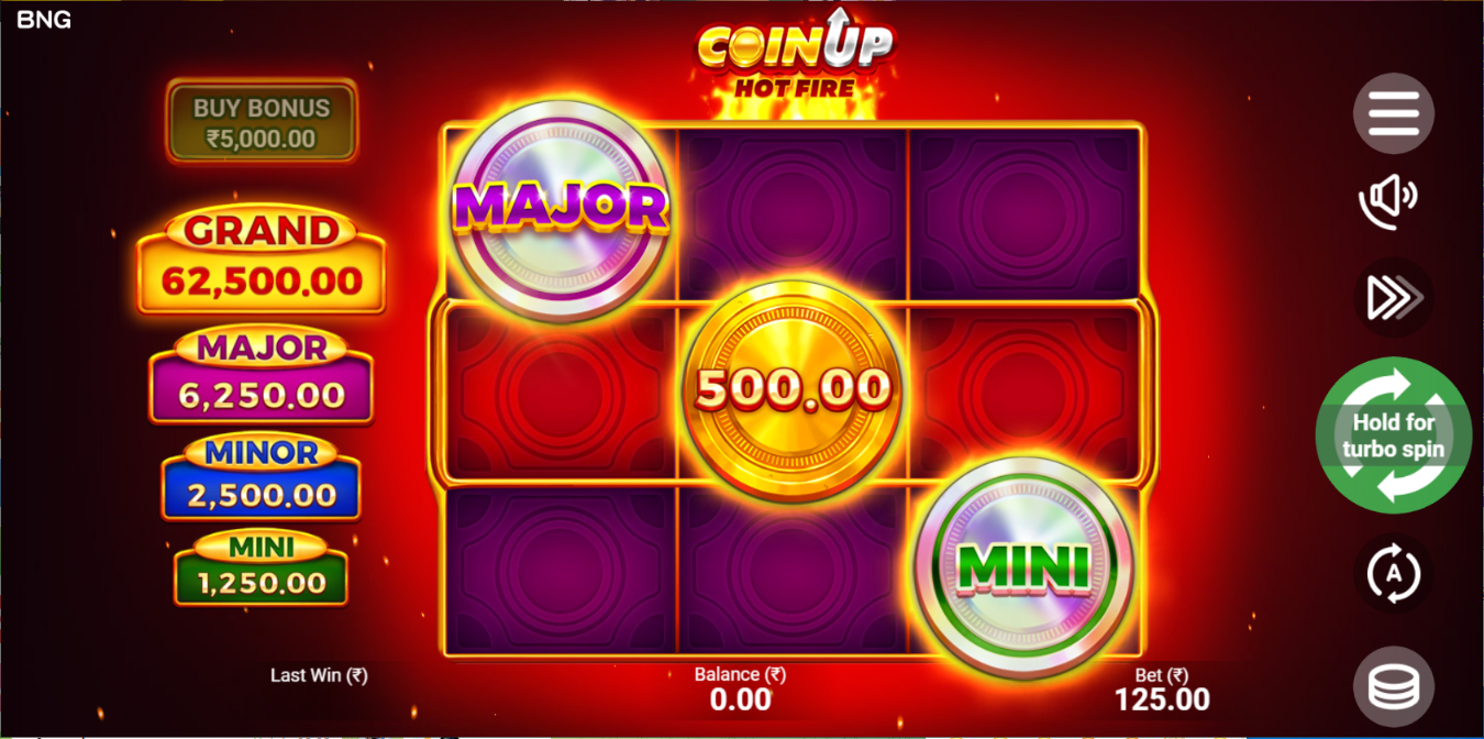 《Coin UP Hot Fire》BNG slot machine game detailed introduction