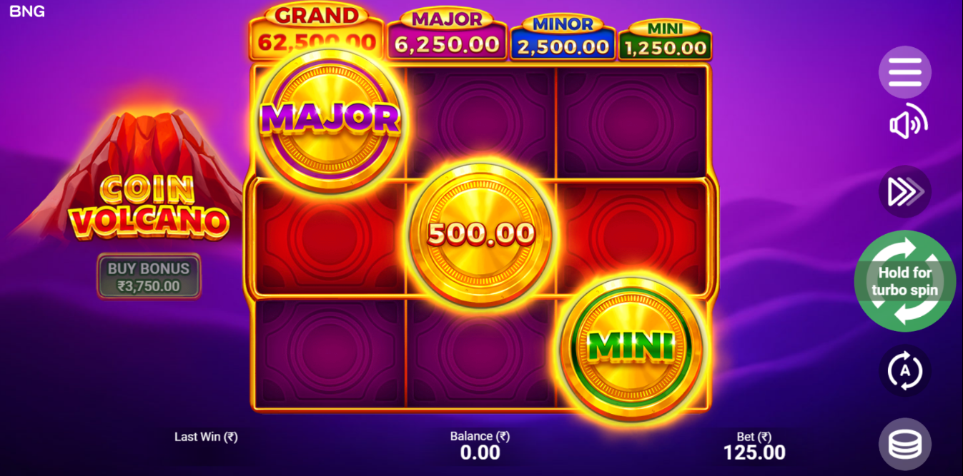 《Coin Volcano Hold and win》BNG slot machine game detailed introduction