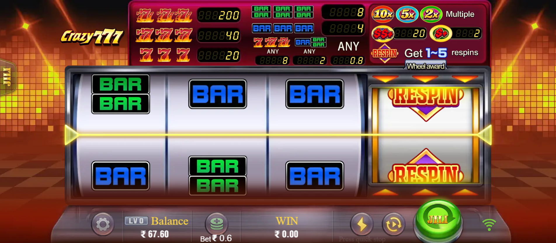 《Crazy777》JILI’s Slot Game introduction
