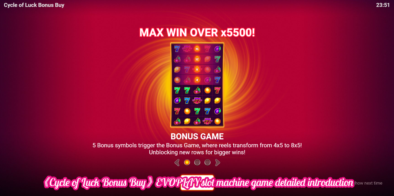 《Cycle of Luck Bonus Buy》EVOPLAY slot machine game detailed introduction