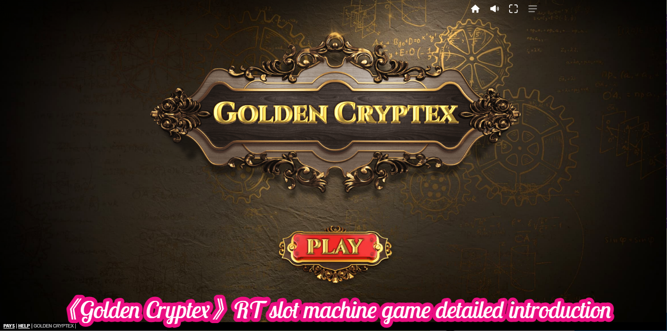 《Golden Cryptex》RT slot machine game detailed introduction