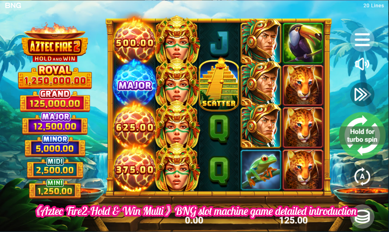 《Aztec Fire2-Hold & Win Multi》BNG slot machine game detailed introduction