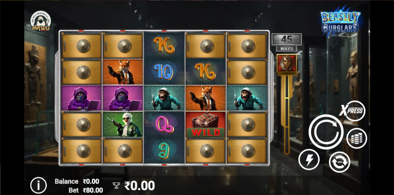 《Beastly Burglars》AUX slot machine game detailed introduction