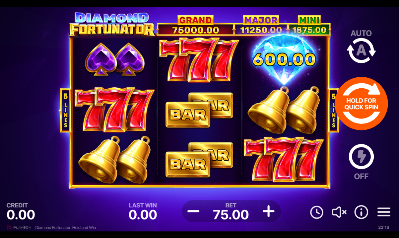 《Diamond Fortunator》PLS slot machine game detailed introduction