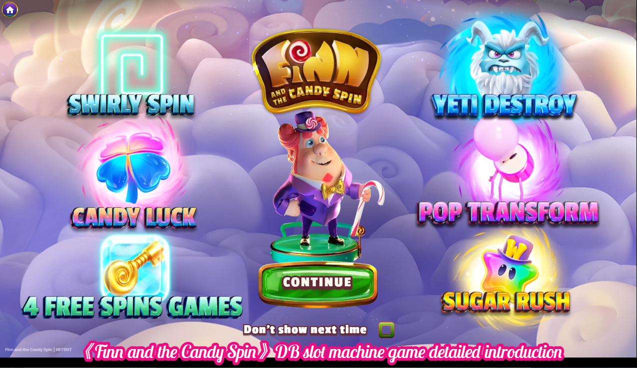 《Finn and the Candy Spin》DB slot machine game detailed introduction