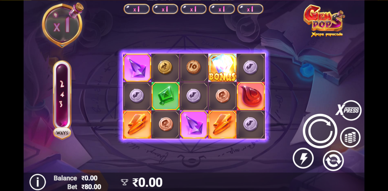 《GemPops》AUX slot machine game detailed introduction