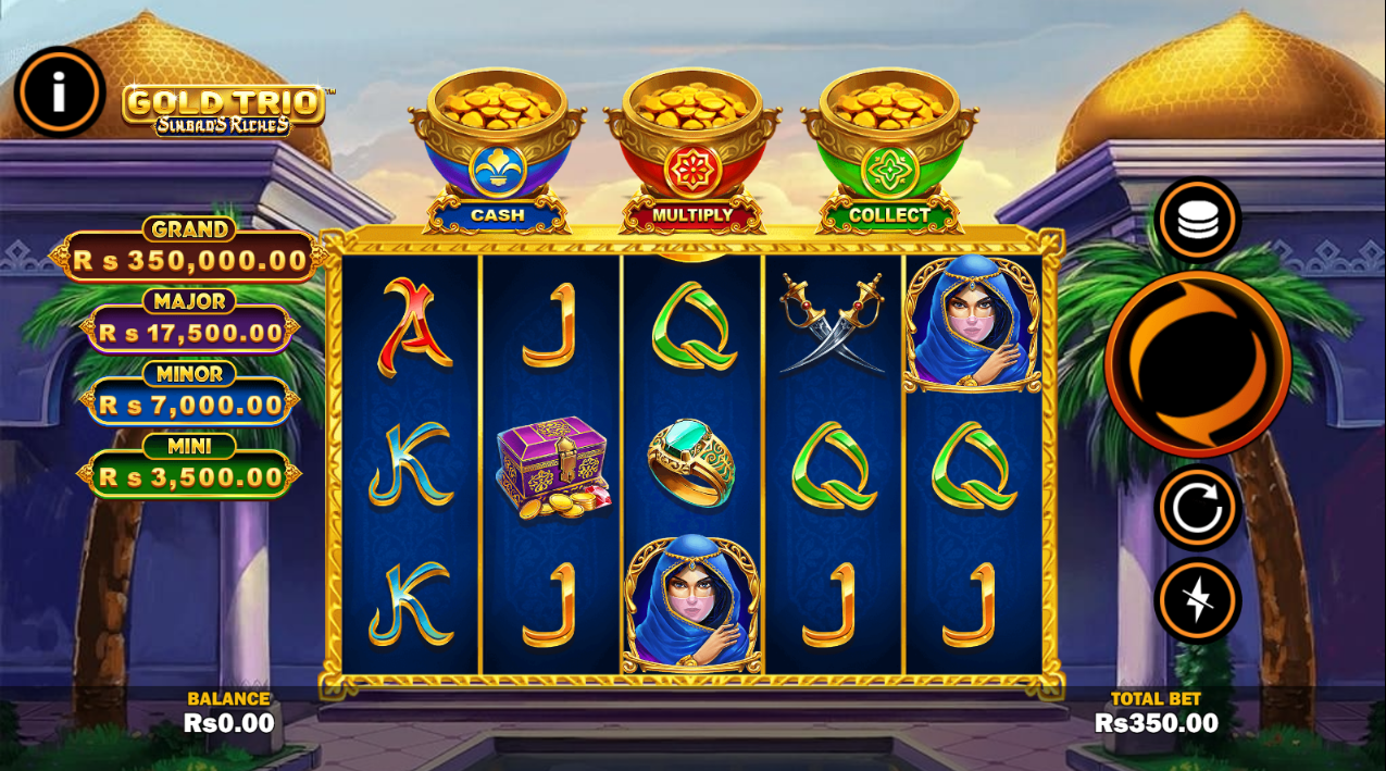 《Gold Trio Sinbad’s Riches》PT slot machine game detailed introduction