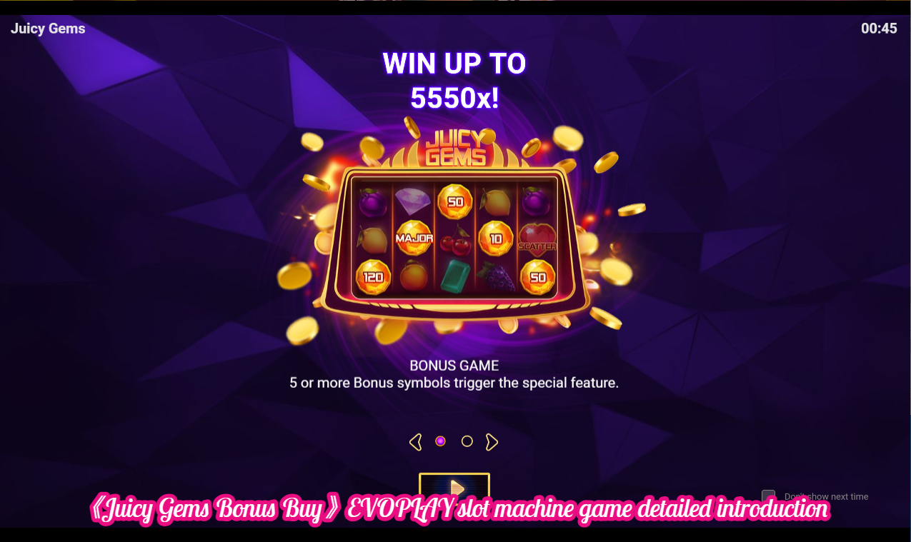 《Juicy Gems Bonus Buy》EVOPLAY slot machine game detailed introduction