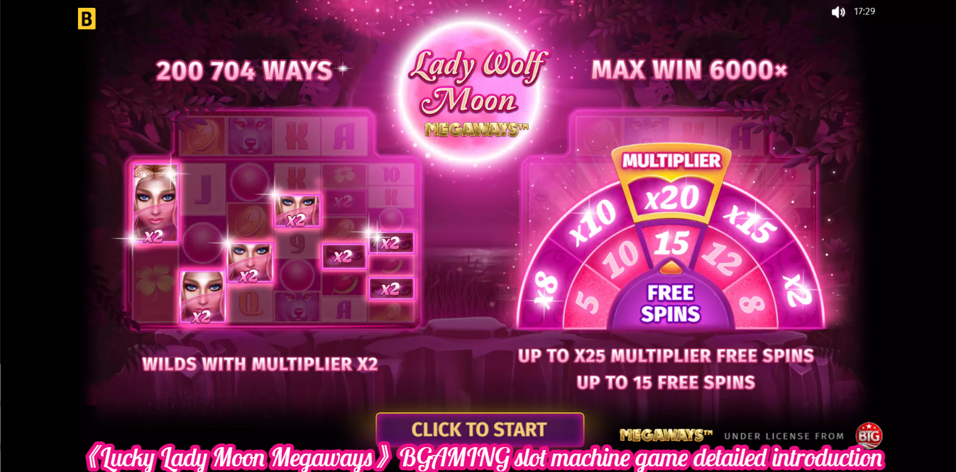 《Lucky Lady Moon Megaways》BGAMING slot machine game detailed introduction